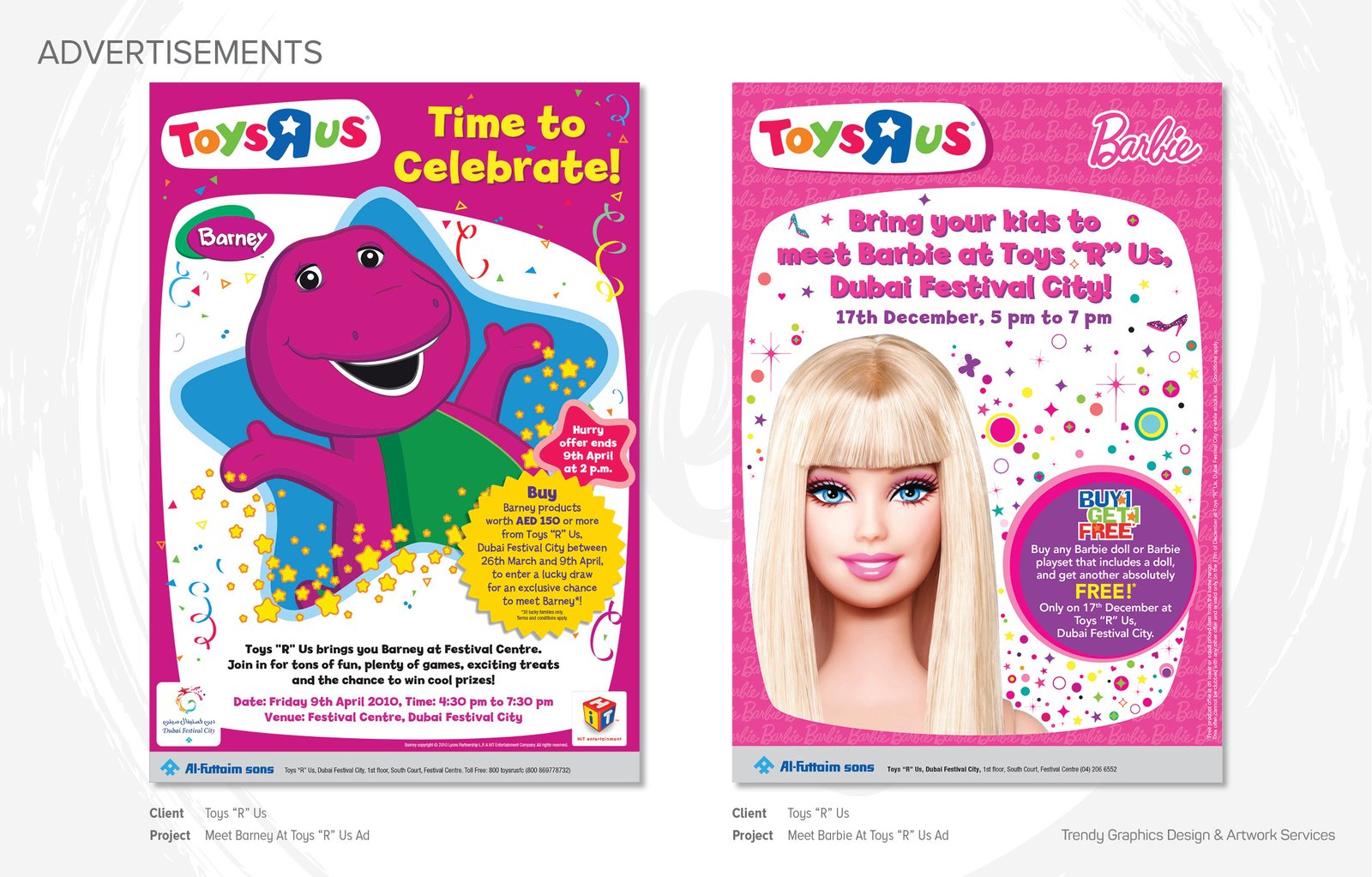 Toys “R” Us – Meet Barney and Meet Barbie Ads