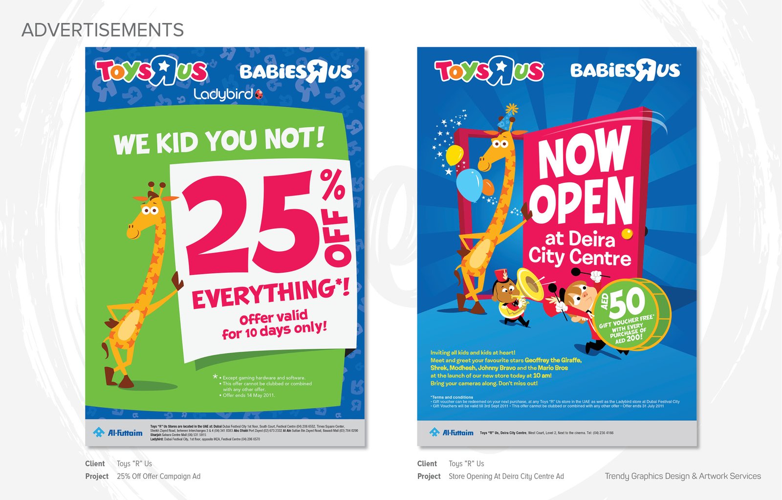 Toys “R” Us – 25% Off Offer Campaign And Store Opening At Deira City Centre Ads