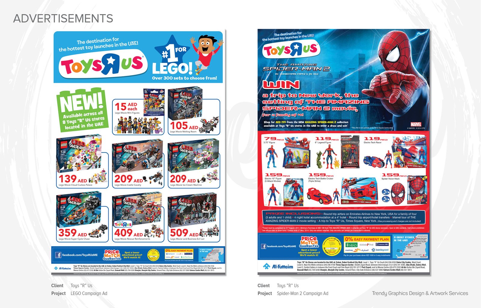 Toys “R” Us – LEGO Campaign And Spider-Man 2 Campaign Ads