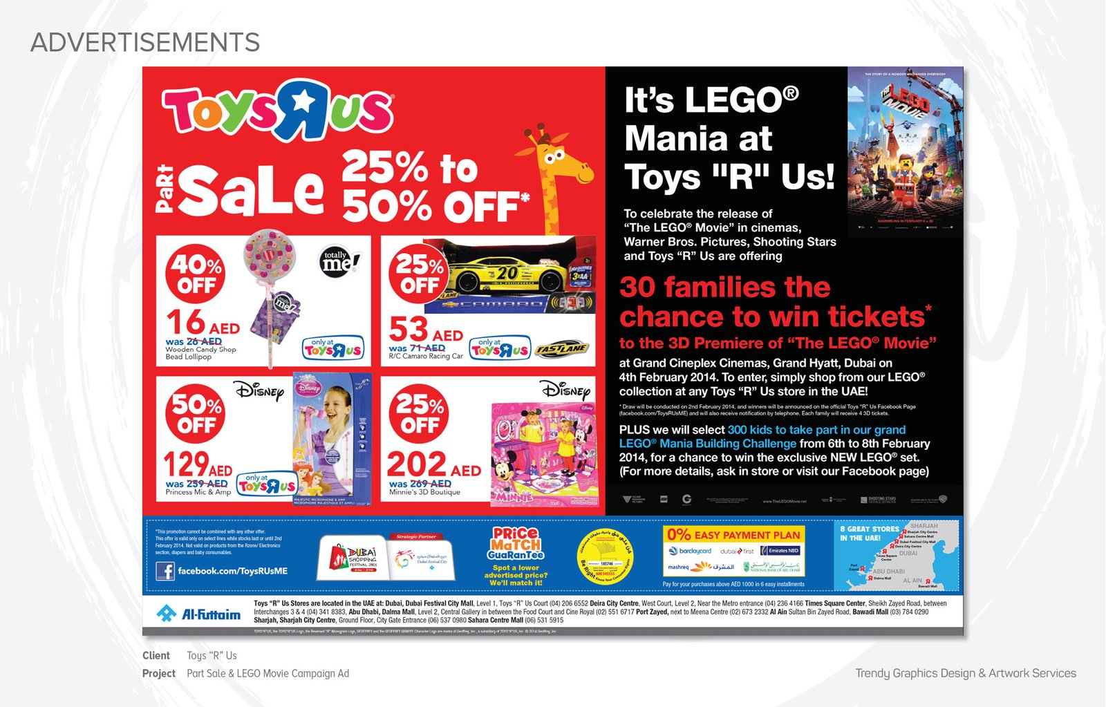 Toys “R” Us – Part Sale & LEGO Movie Campaign Ad