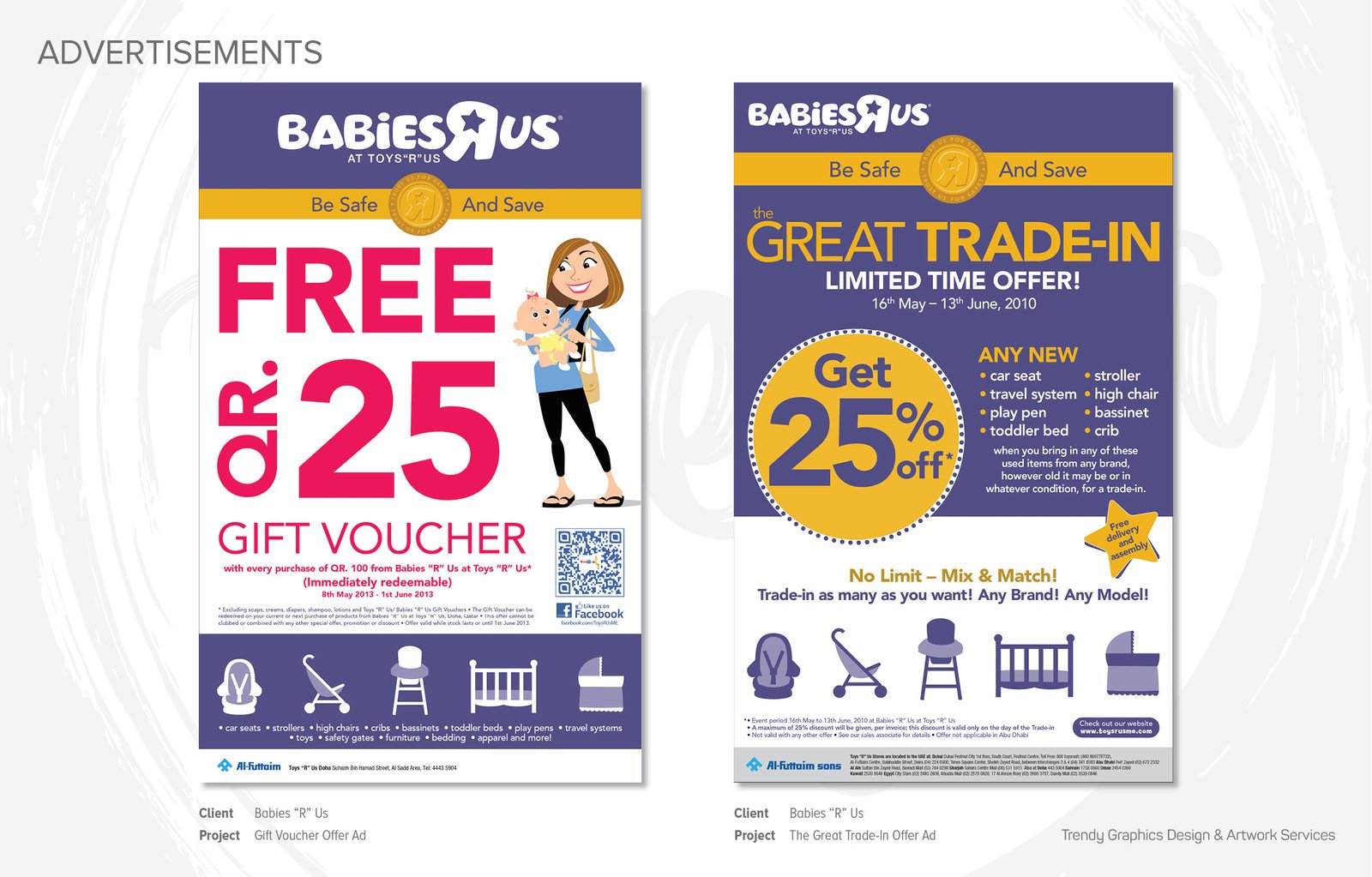 Babies “R” Us – Gift Voucher Offer And The Great Trade-In Offer Ads