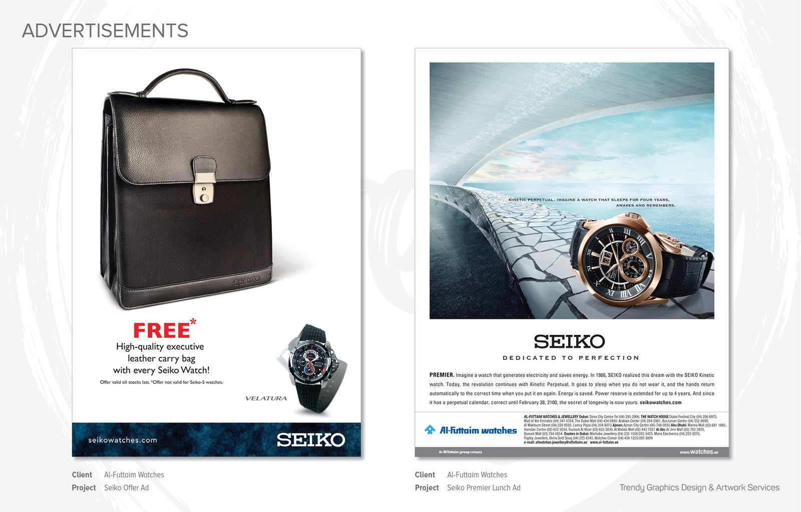 Al-Futtaim Watches – Seiko Offer And Seiko Premier Lunch Ads