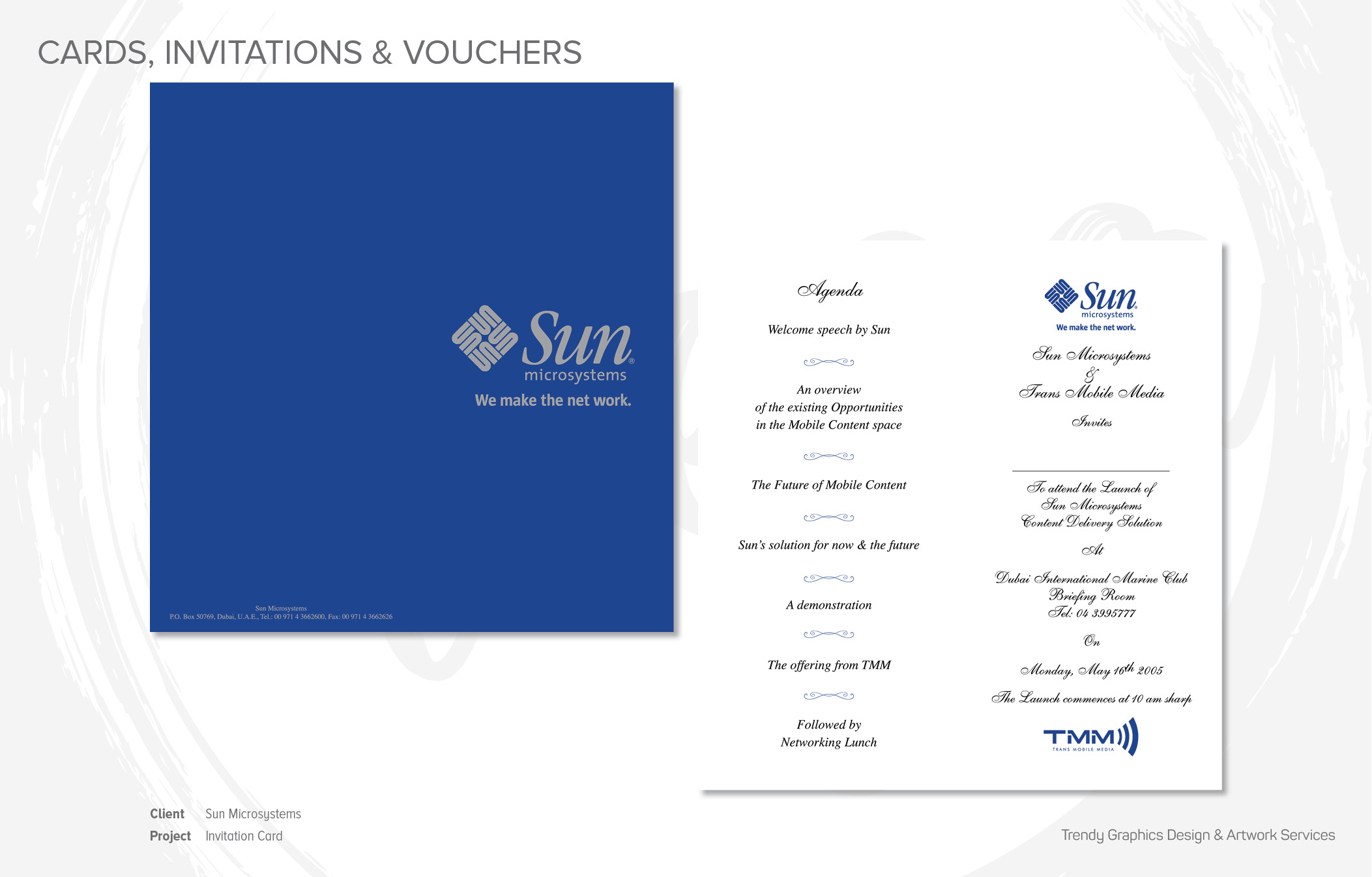 Sun Microsystems Invitation Card