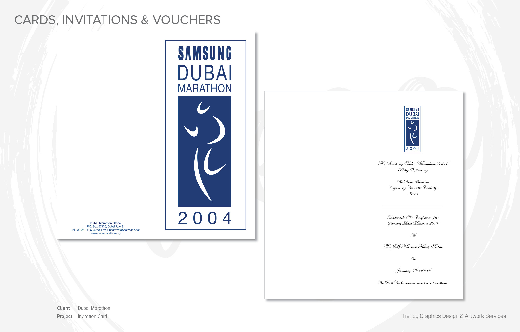 Dubai Marathon Invitation Card