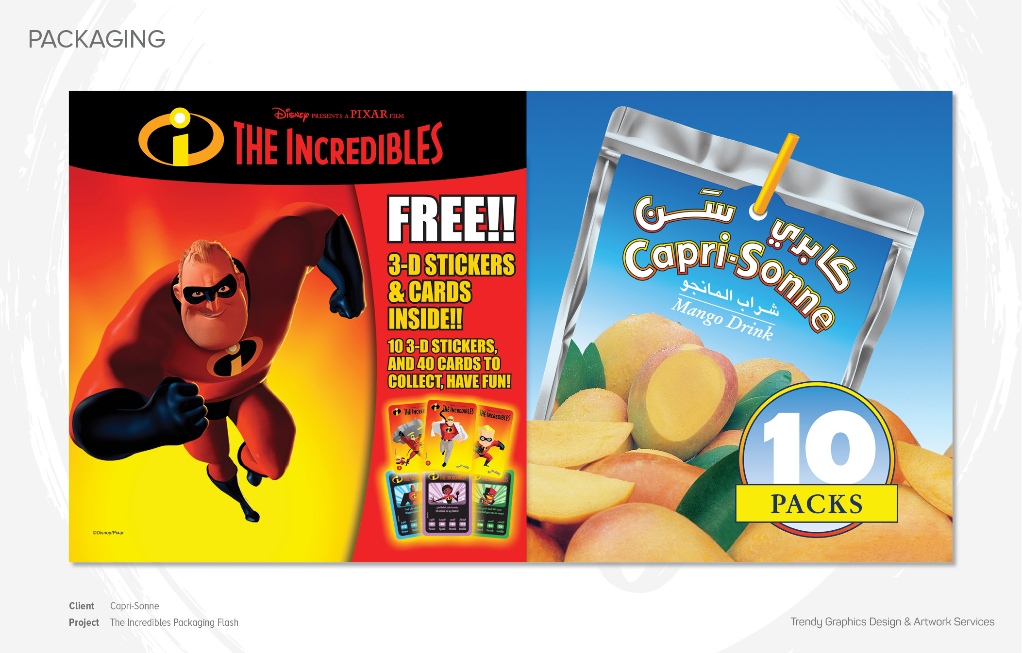 Capri-Sonne – The Incredibles Packaging Flash