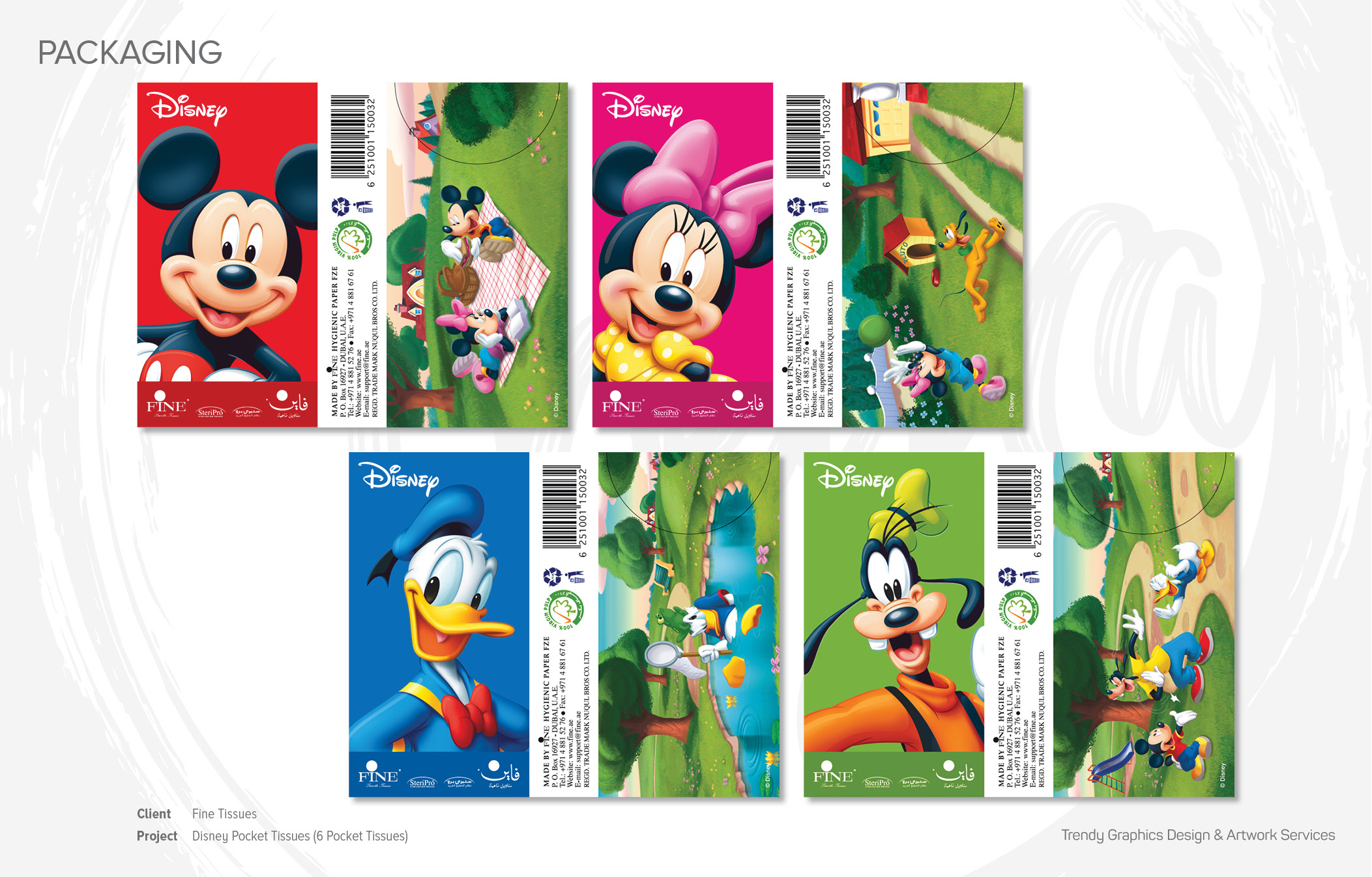 Fine Tissues – Disney Pocket Tissues (6 Pocket Tissues)