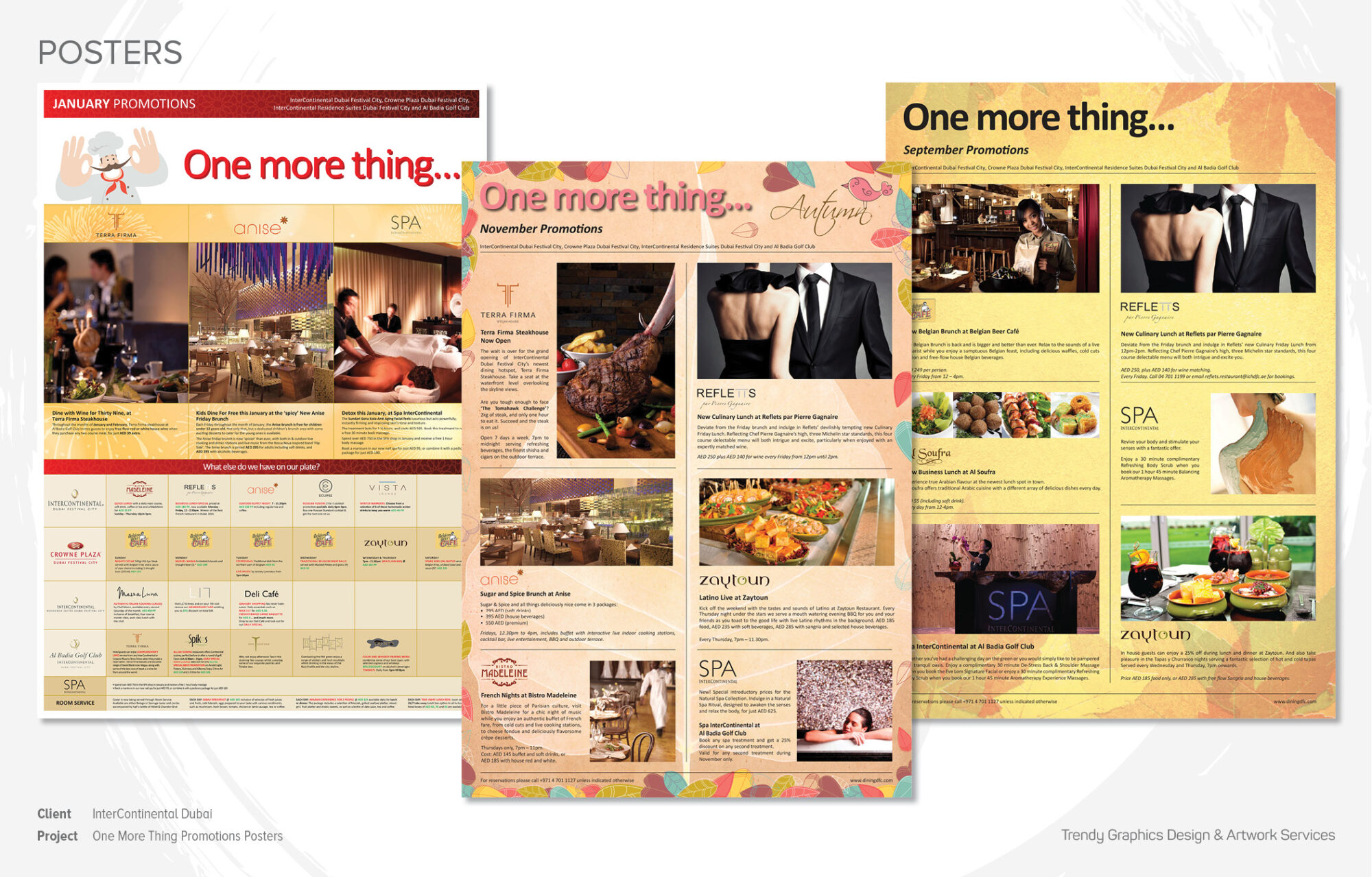 InterContinental Dubai – One More Thing Promotions Posters