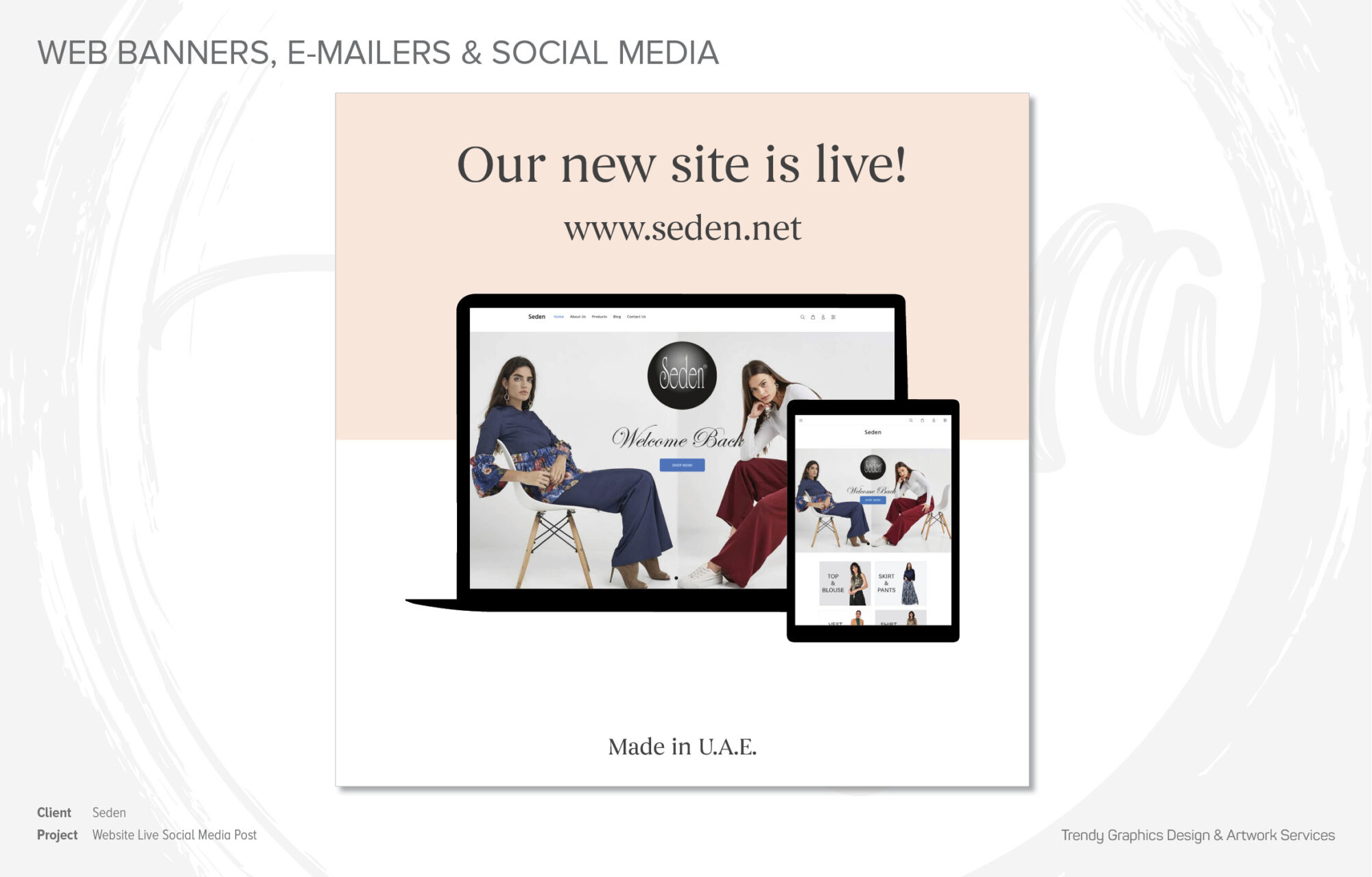 Seden – Website Live Social Media Post