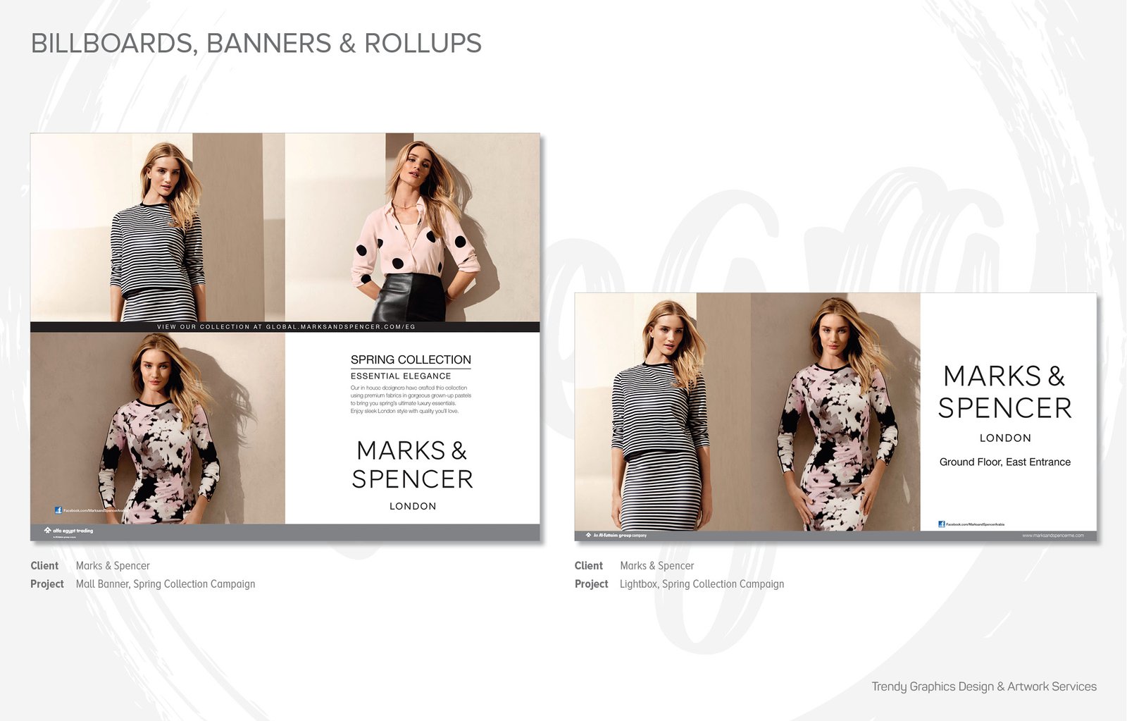 Marks & Spencer – Mall Banner and Lightbox Spring Collection Campaign