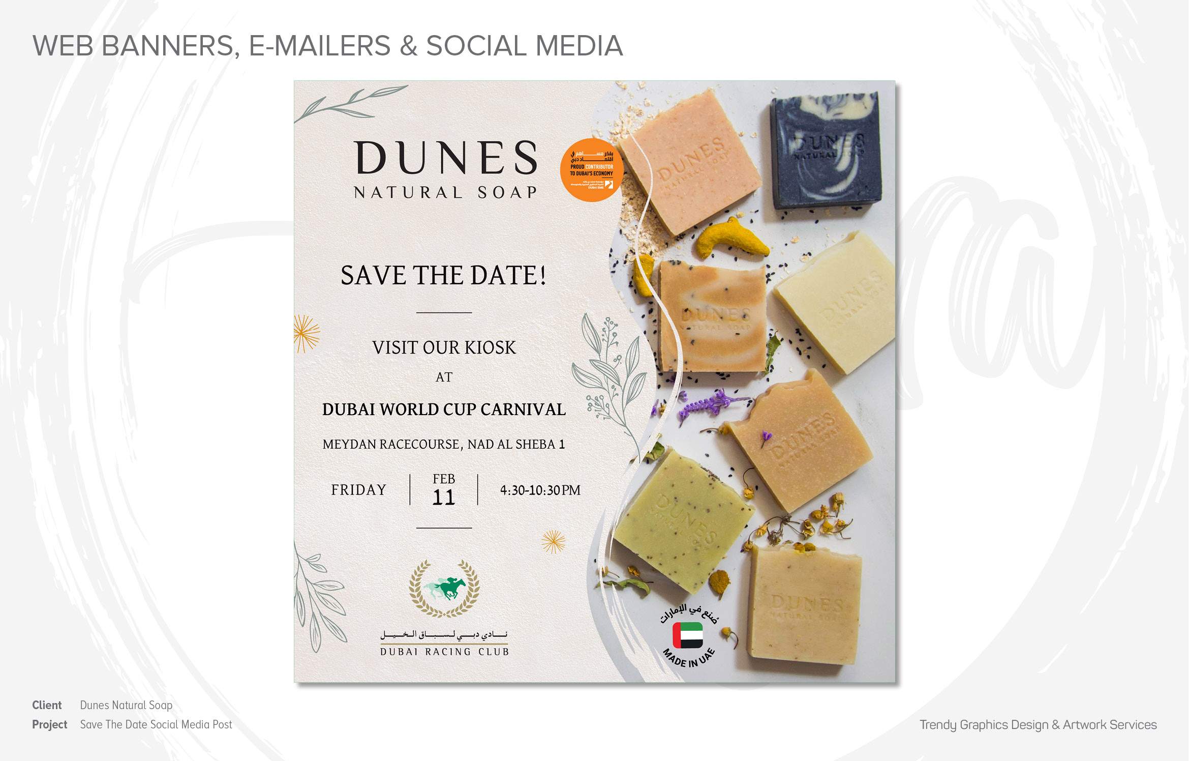 Dunes Natural Soap – Save The Date Social Media Post